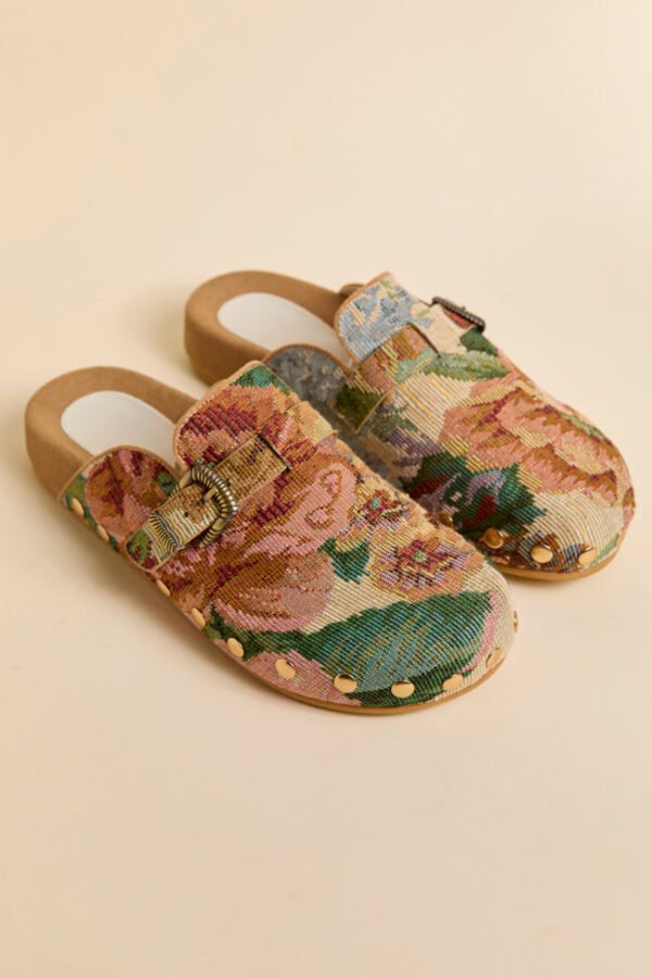 Toni Floral Studded Clogs