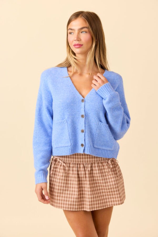 Kathryn Blue Long Sleeve Cardigan