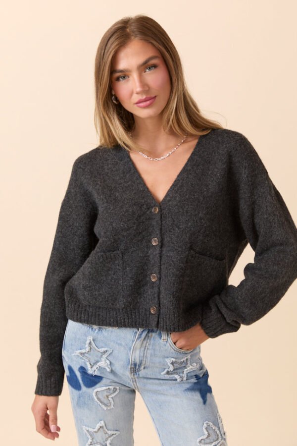 Kathryn Black Long Sleeve Cardigan