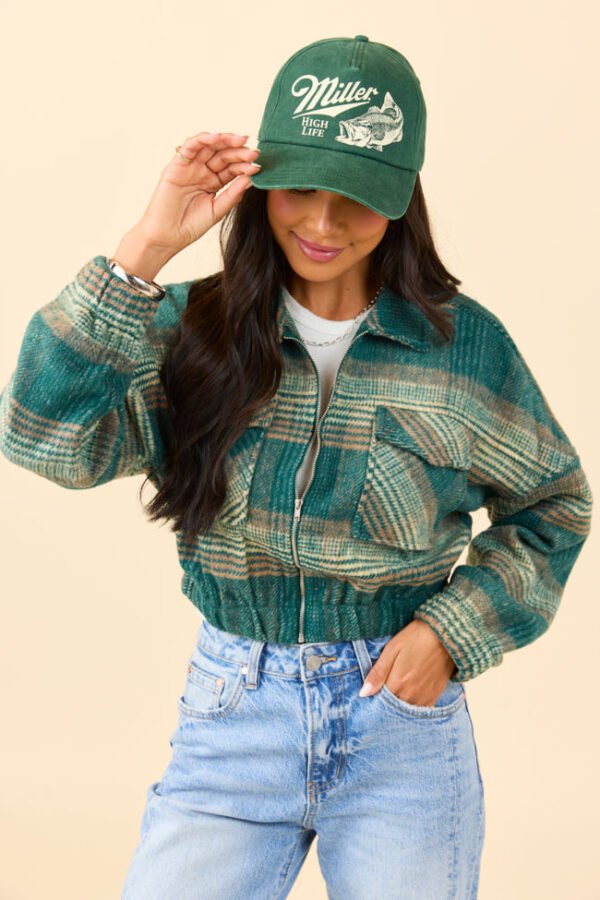 Finley Green Plaid Jacket