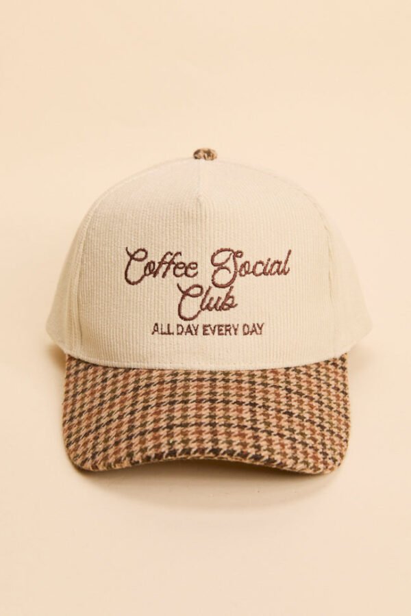 Coffee Social Club Brown Tweed Trucker Hat