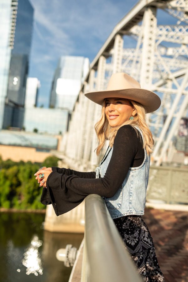 The Deanna Black Scoop Neck Bell Sleeve Top Just Classically Cassidy X Pink Lily